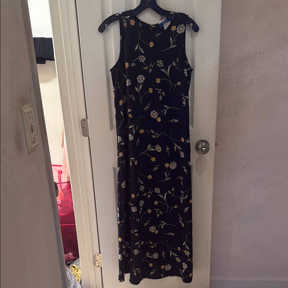a.n.a Blue Sleeveless Maxi Sundress Casual